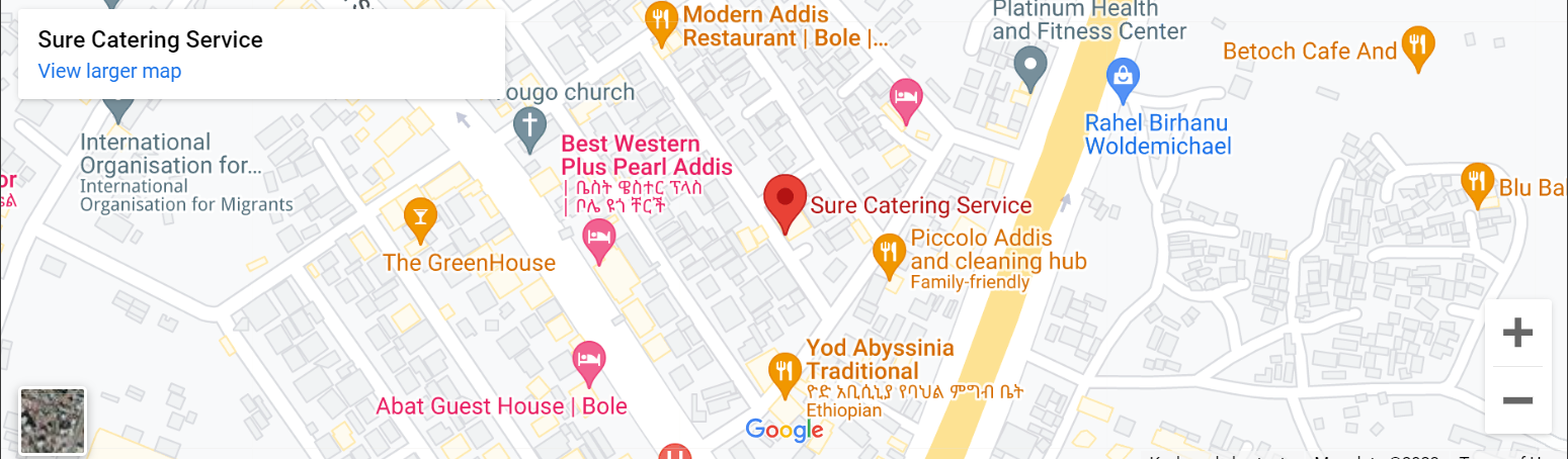 Sure catering service map